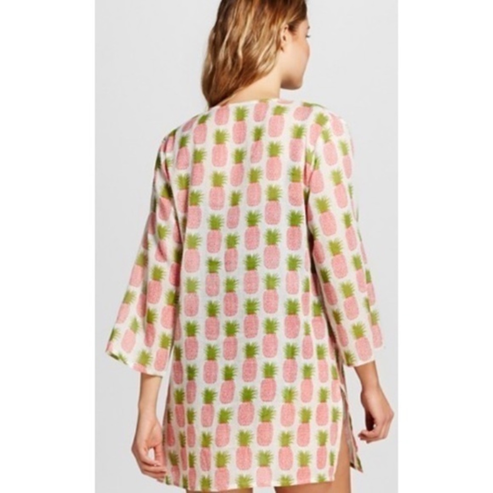🆕 Pink Pineapple Beach Tunic Coverup